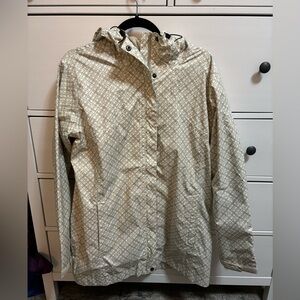 Columbia Neutral Patterned Omni Tech Waterproof Rain Jacket